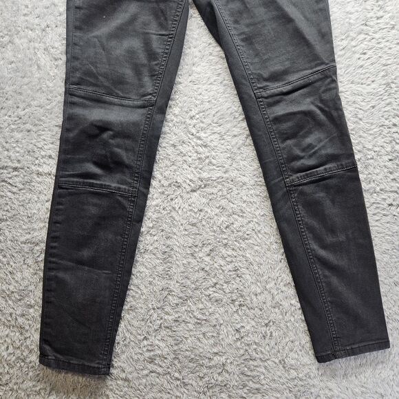 Boden Womens Black Jeans The Brighton Biker Skinny Size 6 Zipper Pockets - Picture 3 of 13